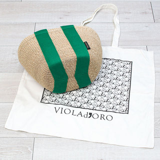 VIOLAd'ORO ヴィオラドーロ かごバッグ  アバカ テープハンドル MIRO V8522 BLACK(ブラック)|violadoro ヴィオラドーロ かごバッグ MIRO バスケット 底